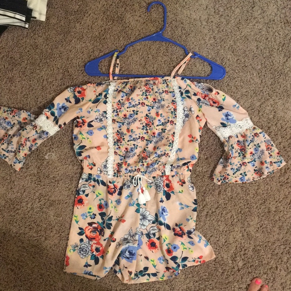 Kids large floral romper